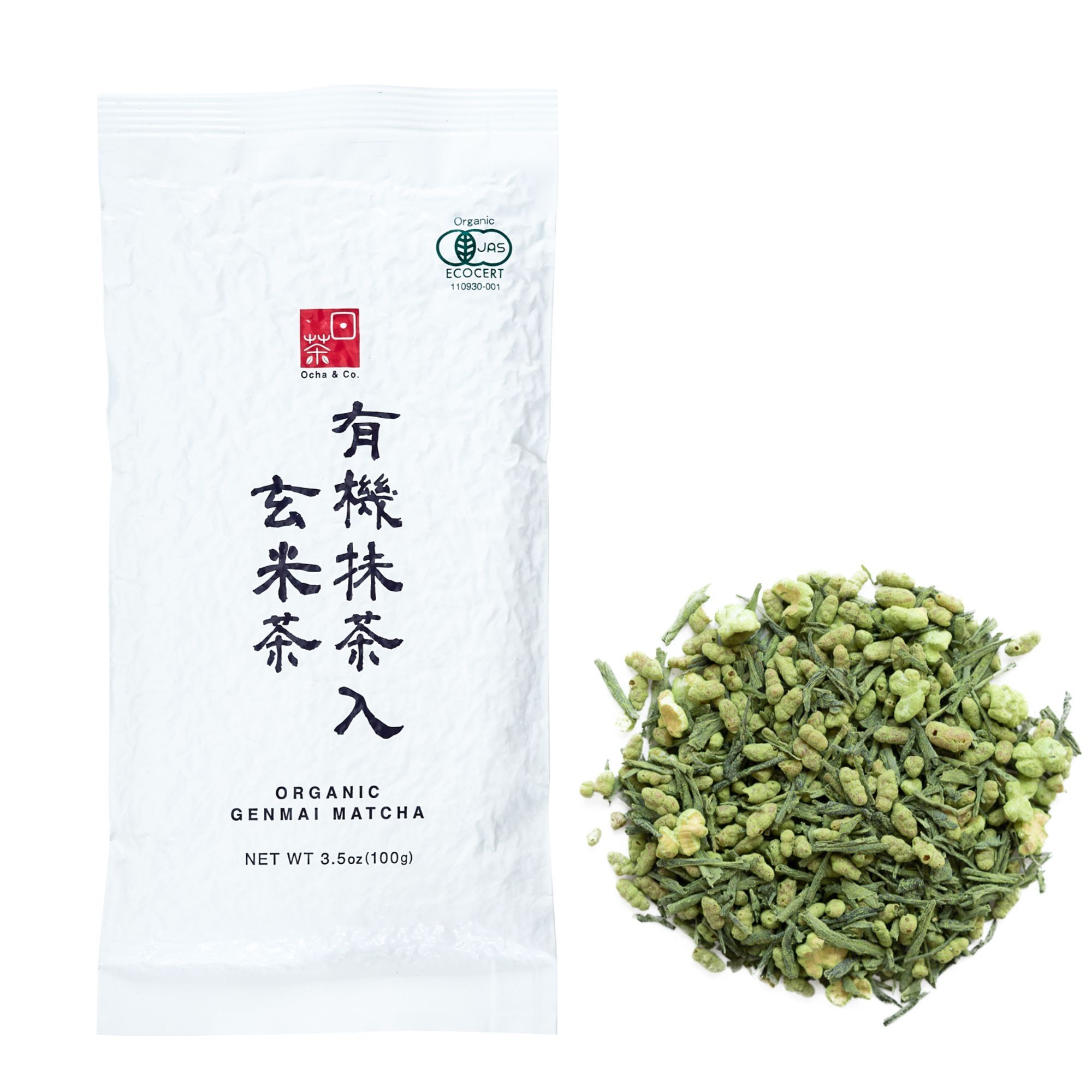 Organic Japanese Genmai & Matcha Green Tea with Brown Rice - Ocha & Co.
