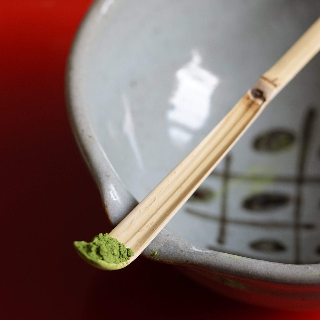 Japanese Nara Takayama Bamboo Matcha Scoop Ribbed Grain - Ocha & Co.
