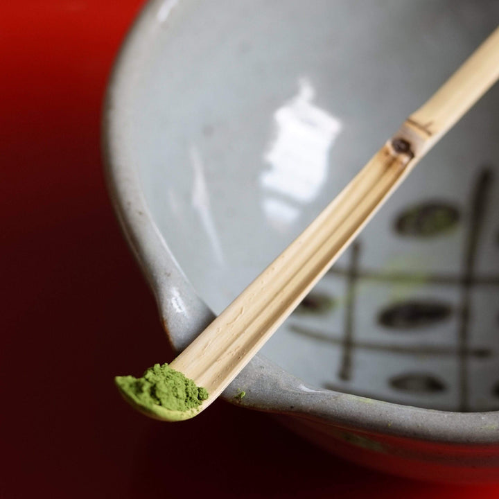 Japanese Nara Takayama Bamboo Matcha Scoop Ribbed Grain - Ocha & Co.