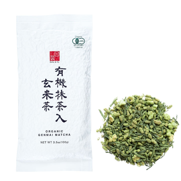 Organic Japanese Genmai & Matcha Green Tea with Brown Rice - Ocha & Co.