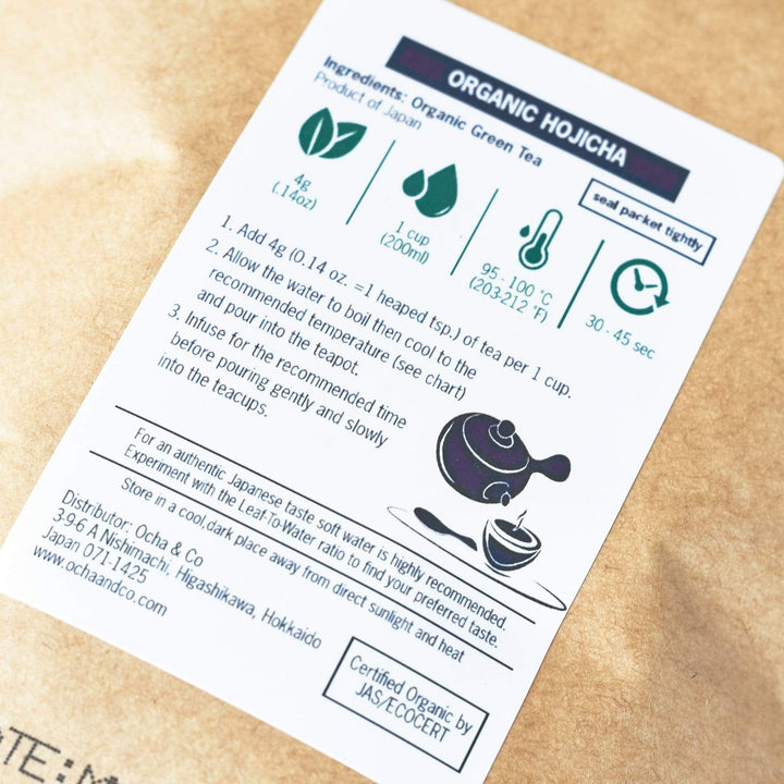 Organic Japanese Hojicha Green Tea - Ocha & Co.
